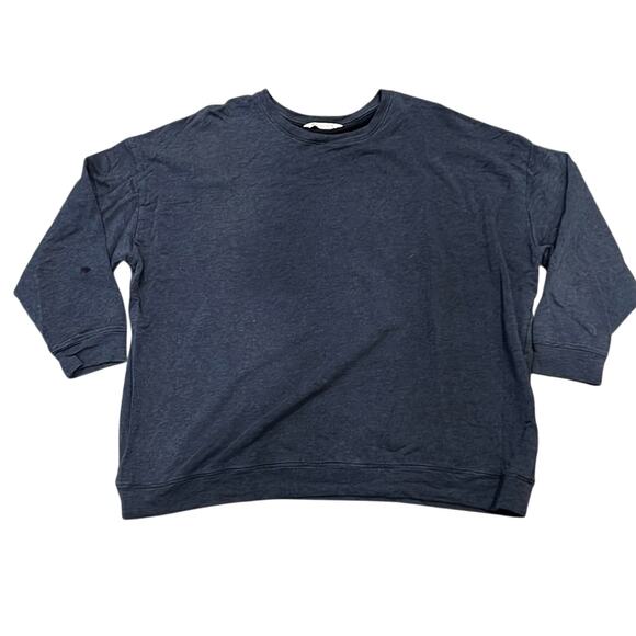 Athleta Women's Balance Pullover Micro Stripe Navy Heather Size 1X - Picture 3 of 12